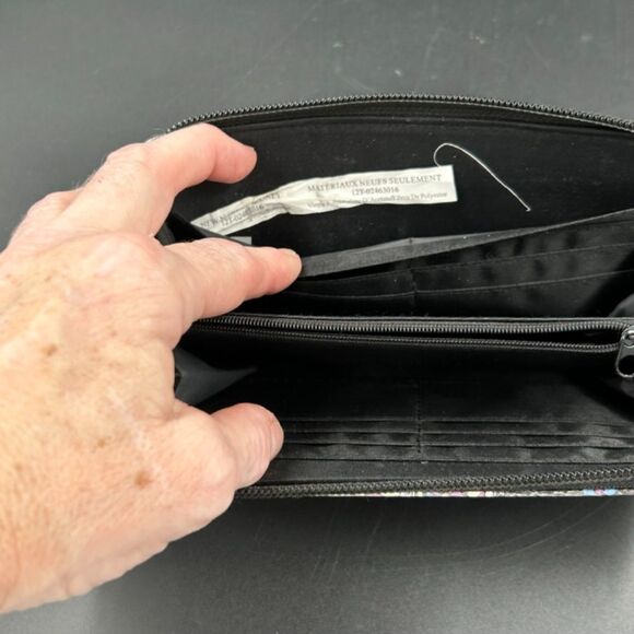 Sugar Skull Zip Around Wallet Faux Leather - Picture 4 of 11